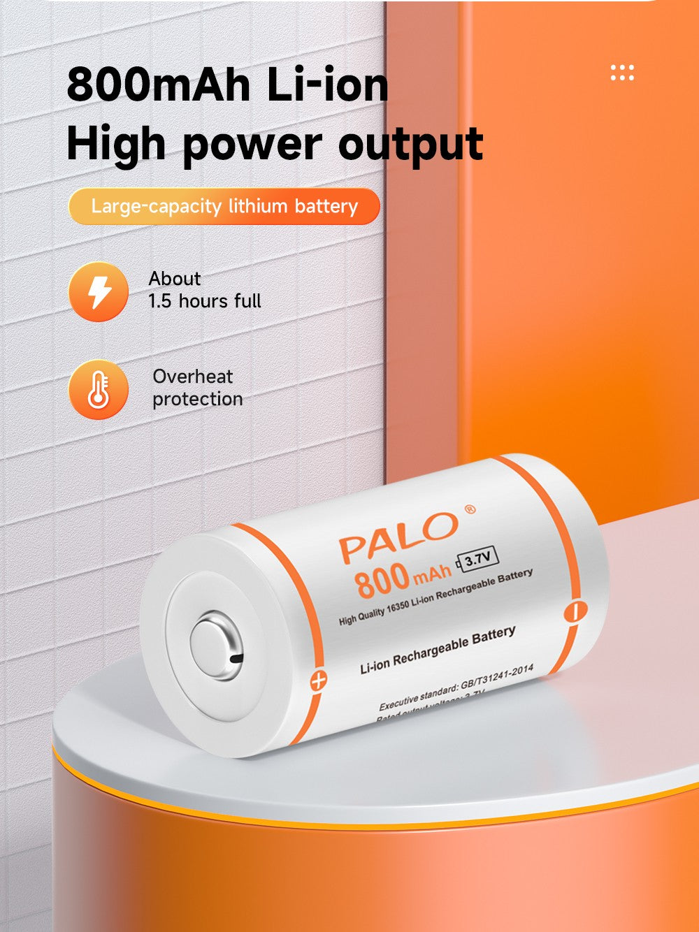 Batería recargable Original CR123A, 3,7 V, litio CR123 16340 16350 CR17345, bate